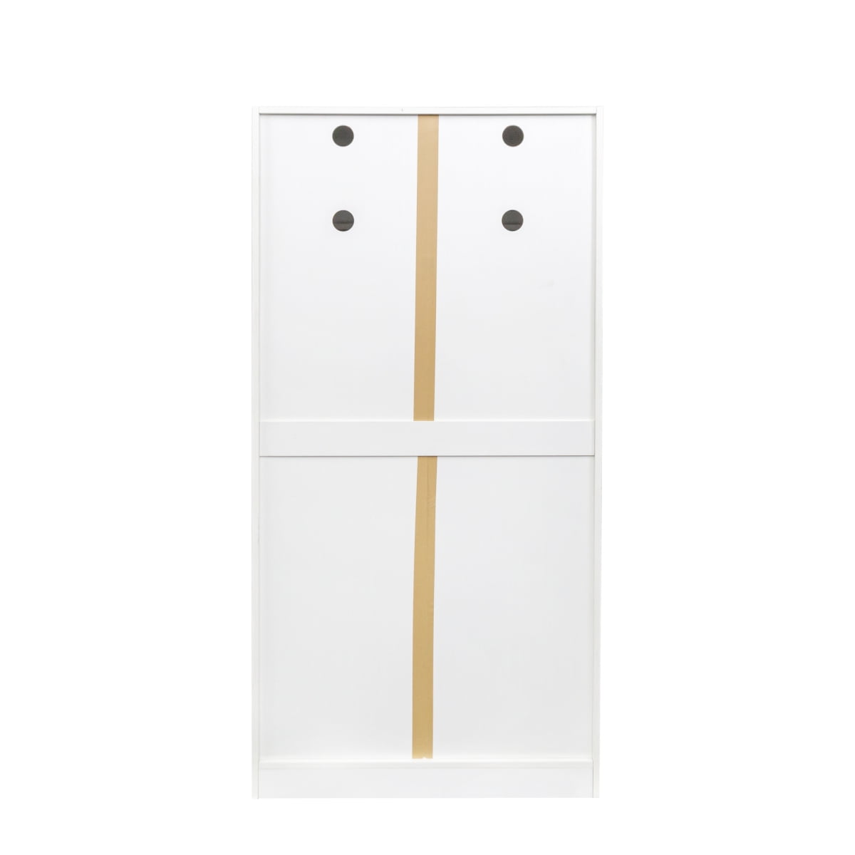GZXS Freestanding White Kitchen Pantry Cabinet with Door Racks, and Back Cable Management, 5-Tier Wooden Storage Cupboard, 31.5"L x 21.65"W x 62.99"H