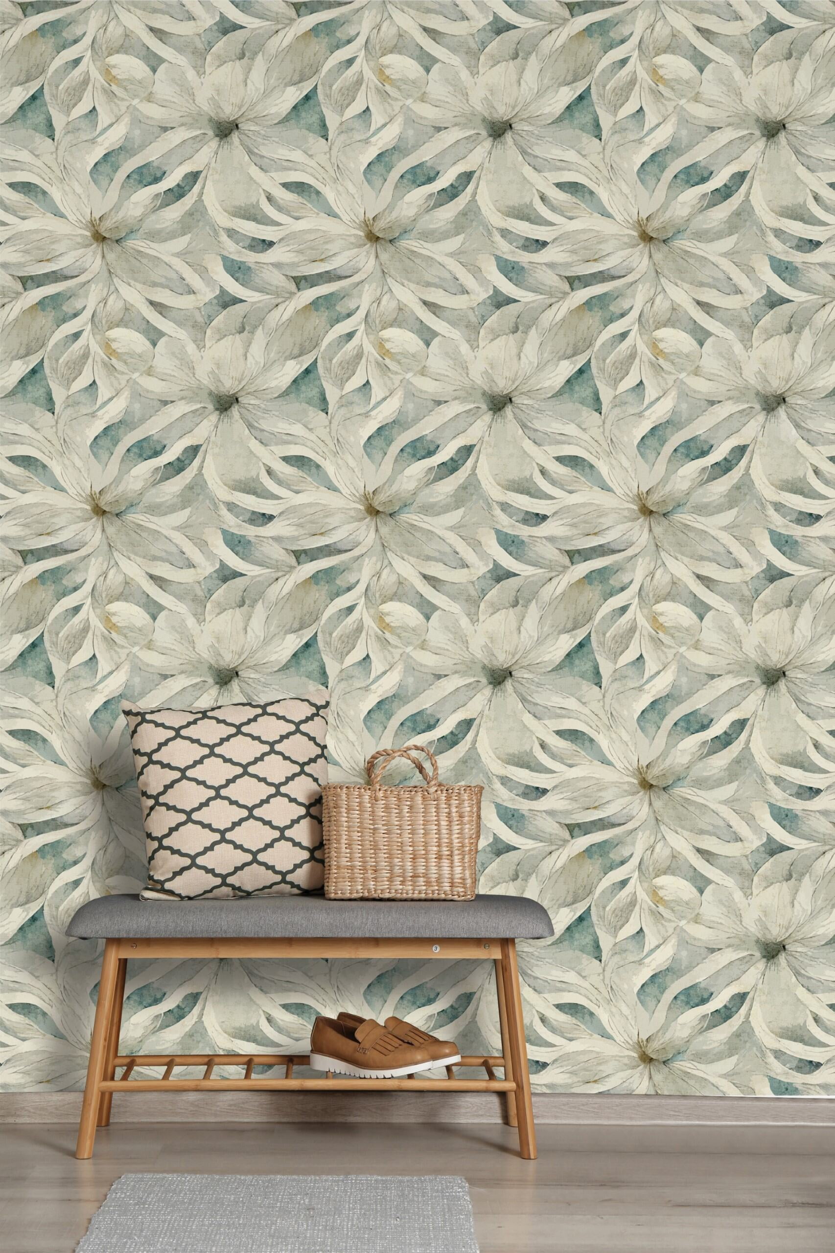 Wall Wear Peel and Stick Wallpaper Roll – 17.5" x 216" Urban Stems Design - Removable Vinyl Wallpaper – Anti-Air Bubble, Renter-Friendly, Self-Adhesive – Easy to Apply & Remove – Modern Home Décor
