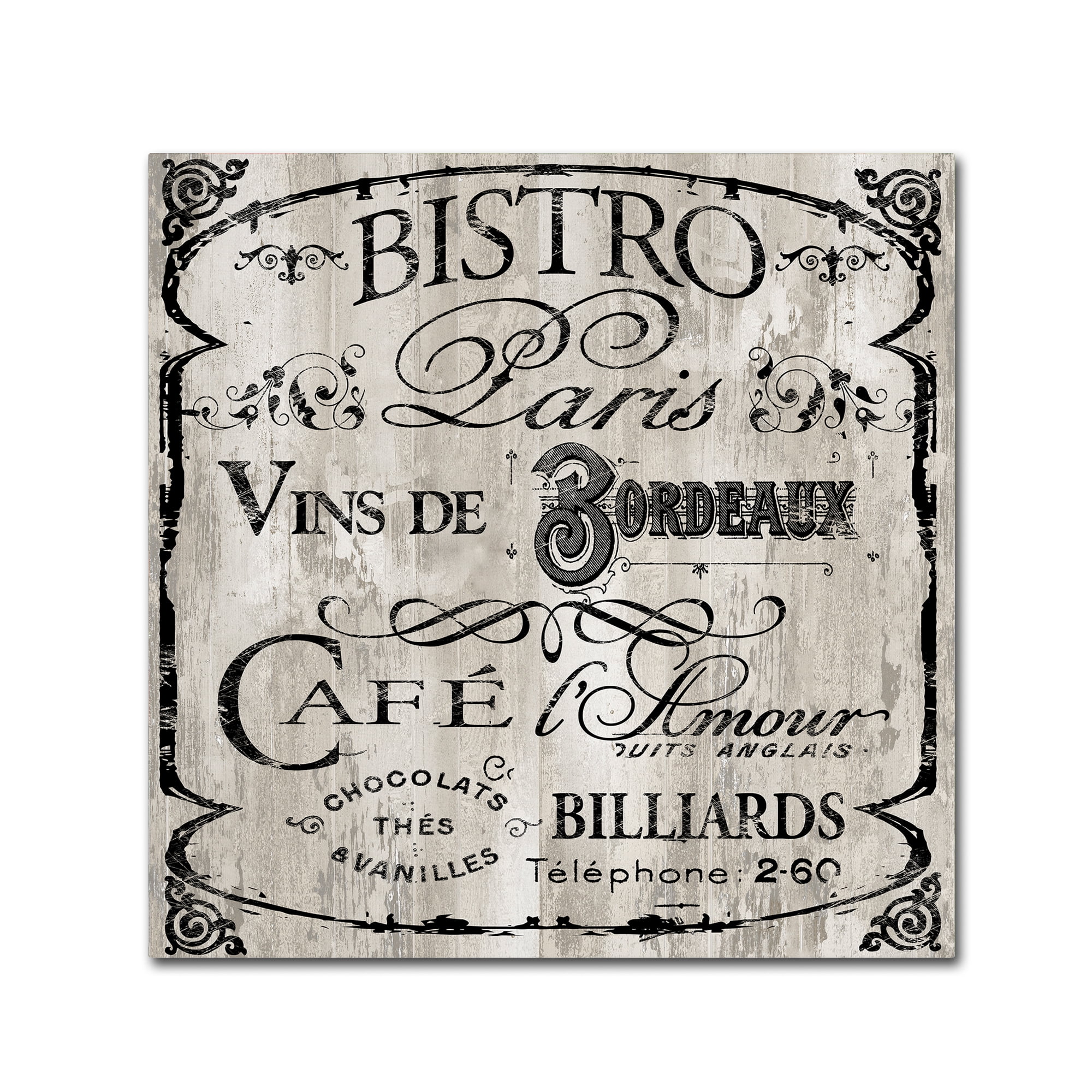 Color Bakery 'Paris Bistro III' Huge Canvas Art 35 x 35