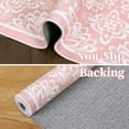 thumbnail image 6 of Yesfashion Carpets Area Rugs Washable 6*9 Farmhouse Rug Soft Modern Flower Printed Rug Non-Slip Low Pile Bedroom Rug Foldable Rugs ,Pink pink 6ft*9ft, 6 of 7