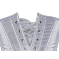 thumbnail image 5 of Stay Corset Underbust Corset Top Women Satin Lace Up Boned Underbust Corset Gothic Corset White XL, 5 of 5