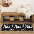 thumbnail image 4 of Pioneer Flower Floral Print Pattern Bathroom Rugs Mat, Non Slip Microfiber Bathroom Rug with Rubber Backing, Soft Mats for Bathroom Floor Tub Shower, 17"x47", 4 of 5