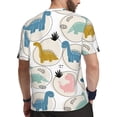 thumbnail image 2 of Wukai Cute Dinosaurs Print Men's Short-Sleeved Mesh T-Shirt,Quick-Dry Short Sleeve Workout T-Shirt-XX-Large, 2 of 8