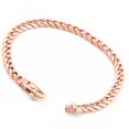 thumbnail image 2 of Pompeii Men's Solid 14k Rose Gold 30 grams 6mm Heavy Masculine Cuban Style Bracelet 8" (,), 2 of 3