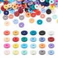 thumbnail image 2 of U8MO 1824~1920pc/box 24 Colors 8mm Handmade Polymer Clay Flat Round Disc Heishi Beads, 2 of 6