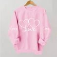thumbnail image 2 of Atogsazn Women's Valentine's Day Sweatshirt Casual Fleece Oversized Long Sleeve Heart Sweater Tops Outfit Clothing 06-Pink S Fashion, 2 of 6