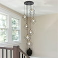 thumbnail image 5 of Modern Large Foyer Chandelier,7-Light High Ceilings Long Chandeliers,Hanging Chandelier Ceiling Light,Entryway Modern Lighting Fixture Villa and Stair, 5 of 7