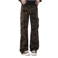 thumbnail image 1 of Styesk Men's Pants Men's Solid Color Pocket Work Pants Straight Leg Pants, 1 of 6