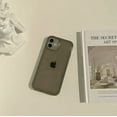 thumbnail image 2 of Case for iPhone 12 Pro Max 6.7 inch,Clear Soft Silicone Bumper Protective Retro Color Transparent Shockproof Phone Case - Grey, 2 of 6