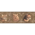 thumbnail image 2 of Lynx Images sur Fond d'Écran d'Animaux Mur Brun Frontière Retro Design, Rouleau 15' x 8'', 2 of 3