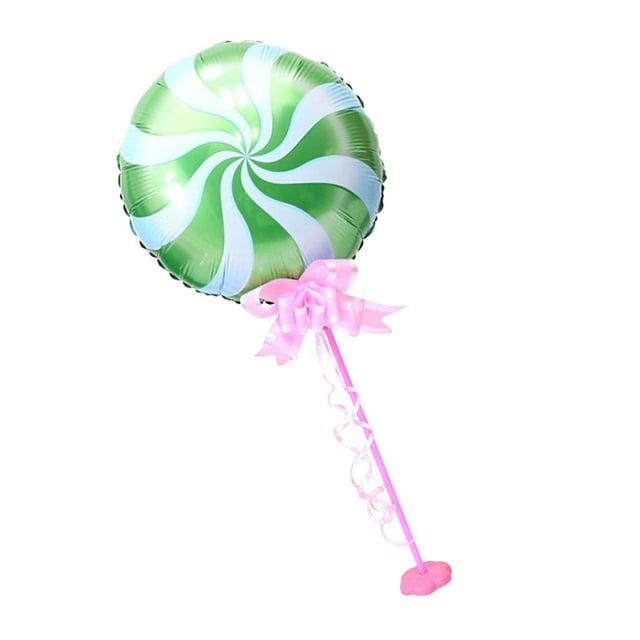 Kit de globo de aluminio con forma de molino de viento y base de columna para decoración de bodas, baby showers y fiestas. Verde