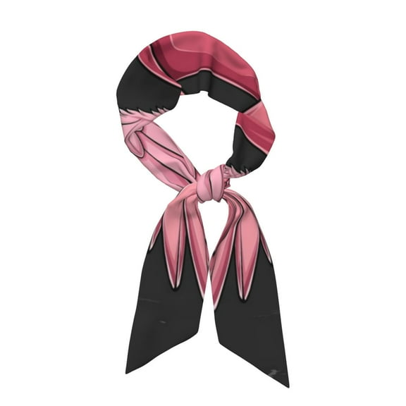 Cauagu Ribbon With Angel Wings Pattern Scarf for Women,Neck Scarf Women's Wrap Scarf Head Shawl Long Scarf Accessory Scarf Fall Gift