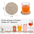thumbnail image 2 of AOWOO 8 Pcs Drink Coasters with Holder, Cotton Woven Absorbent Coasters for Drinks, Minimalist Home Decor Coaster Set for Wooden Tabletop Protection Table(Color 1), 2 of 7