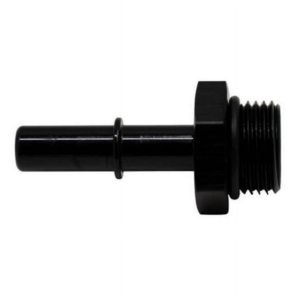 DeatschWerks 8AN ORB Male to 3/8in Male EFI Quick Connect Adapter - Anodized Matte Black
