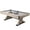 7' Multifunction, variant on KFFKFF Pool Table, 7-foot Billiards Table, Legs with Adjustable Stability, Set Comes with Balls, Cue Sticks, Chalks, and Brush, Wooden Hue with Dark Fabric