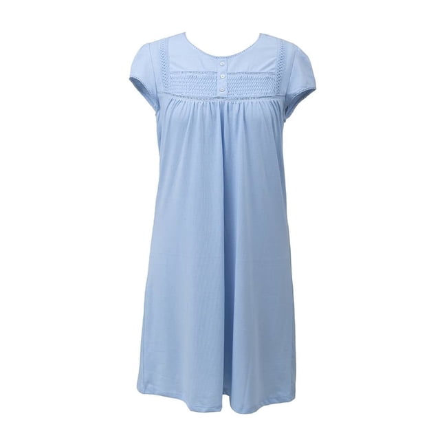 Camisón Secret Treasures Talla EG Azul Cielo con encaje