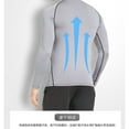 thumbnail image 6 of Sports Top Quick Dry Men's Compression Shirt Long Sleeve Second Skin Gym Workout Short Fitness Running T-Shirt Men Wear, 6 of 6