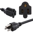 thumbnail image 2 of Cable divisor de alimentación NAHAO, 3 clavijas, 1 a 4 salidas, 0,5 m, negro, 2 of 6