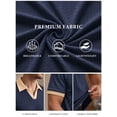 thumbnail image 6 of RICHCOIN Polo Shirts for Men V Neck Short Sleeve Golf Shirts Casual Textured Knit Old Money Tops, 6 of 7