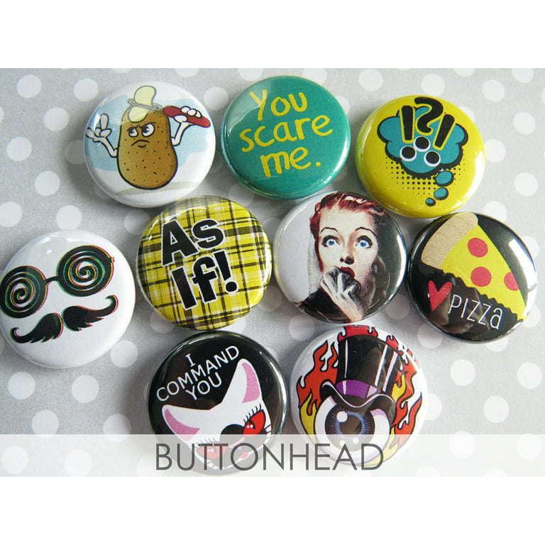  Punk Grunge Buttons Pins Rebel Set Pack of 35-1