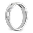 thumbnail image 6 of Solid 14k White Gold Lab Grown Diamond Men's Ring Band Wedding Band Ring Size 12 (.32 cttw.), 6 of 8