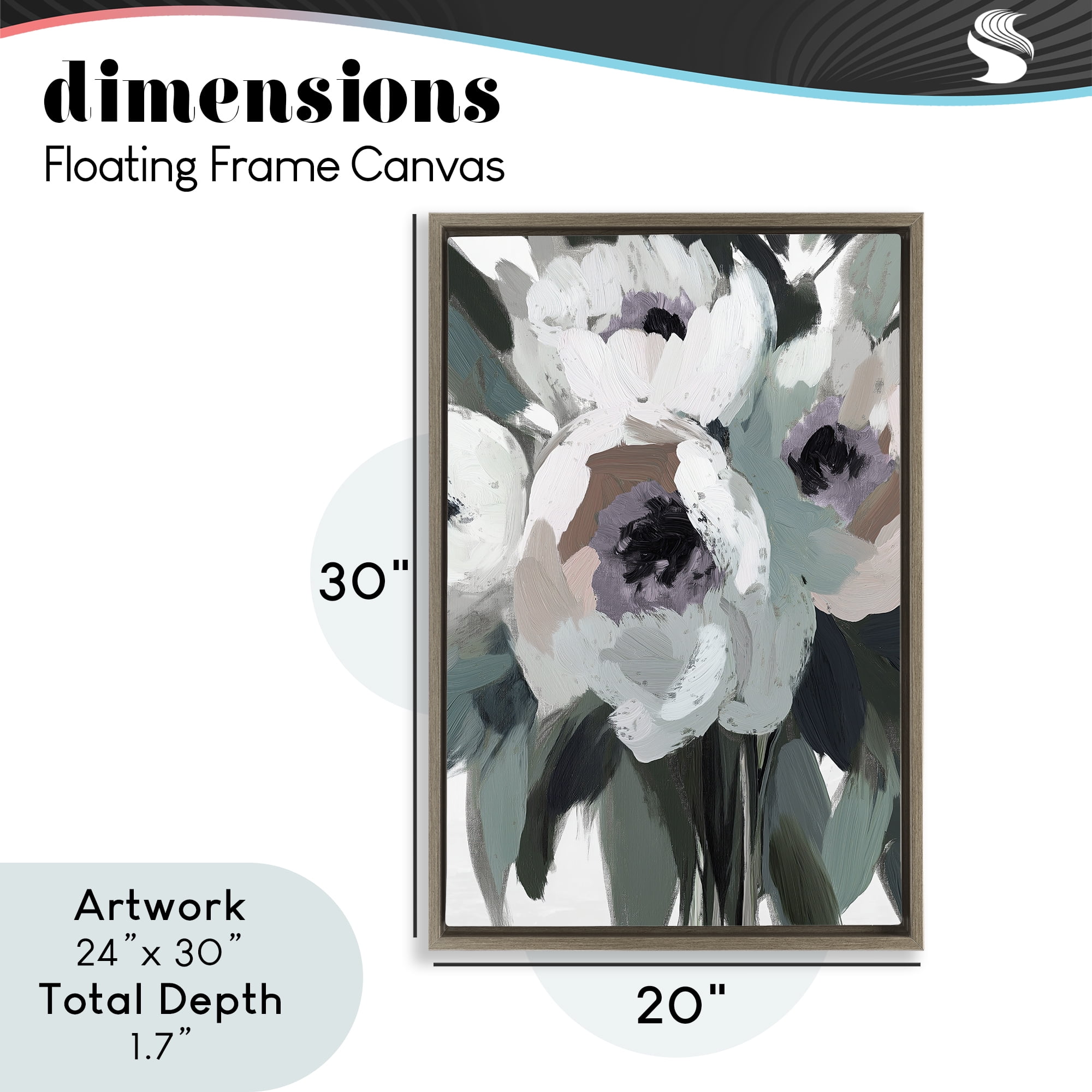 The Absence of Sorrow Brown Framed Floater Canvas Wall Art, design by Annabelle Hall