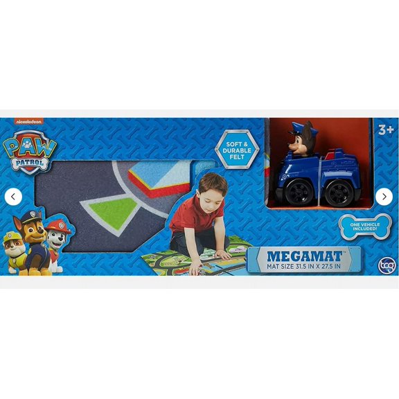 Paw Patrol Megamat with one vehicle Included : Chase