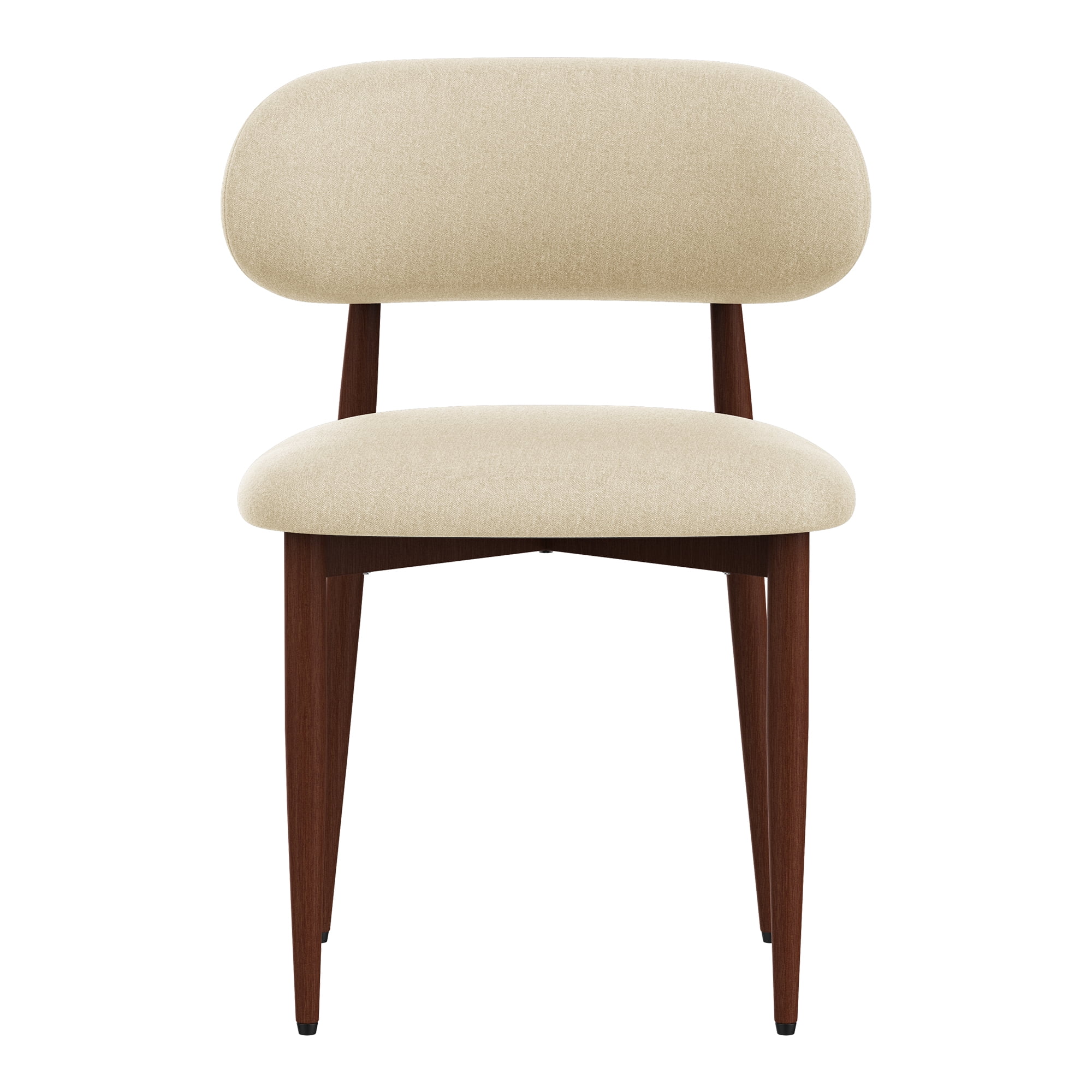 Dining Chairs Set Of 4, Chenille Fabric Cushioned Dining Chair, Carbon Steel Chair Leg Bracket With Wooden Veneer, Suitable For Commercial And Family Restaurants
