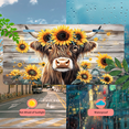 thumbnail image 5 of 1 Pcs 2D Flat License Plate Covers & Frames, Highland Cow with For Decorative Front, Waterproof For Decoration Aluminum License Plate Covers & Frames Cover For Men Women, 12" X 6", 5 of 7