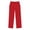 Red, variant on Girls Solid Stretch Casual Pants with Elastic Waist Full Length Play Pants for Kids Army Green 5 Years-6 Years