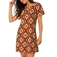 thumbnail image 2 of Fotbe 70's Retro Bata de Dormir para Mujer con Estampado, Camisón de Algodón de Manga Corta, Ropa de Dormir Casual, 2 of 6
