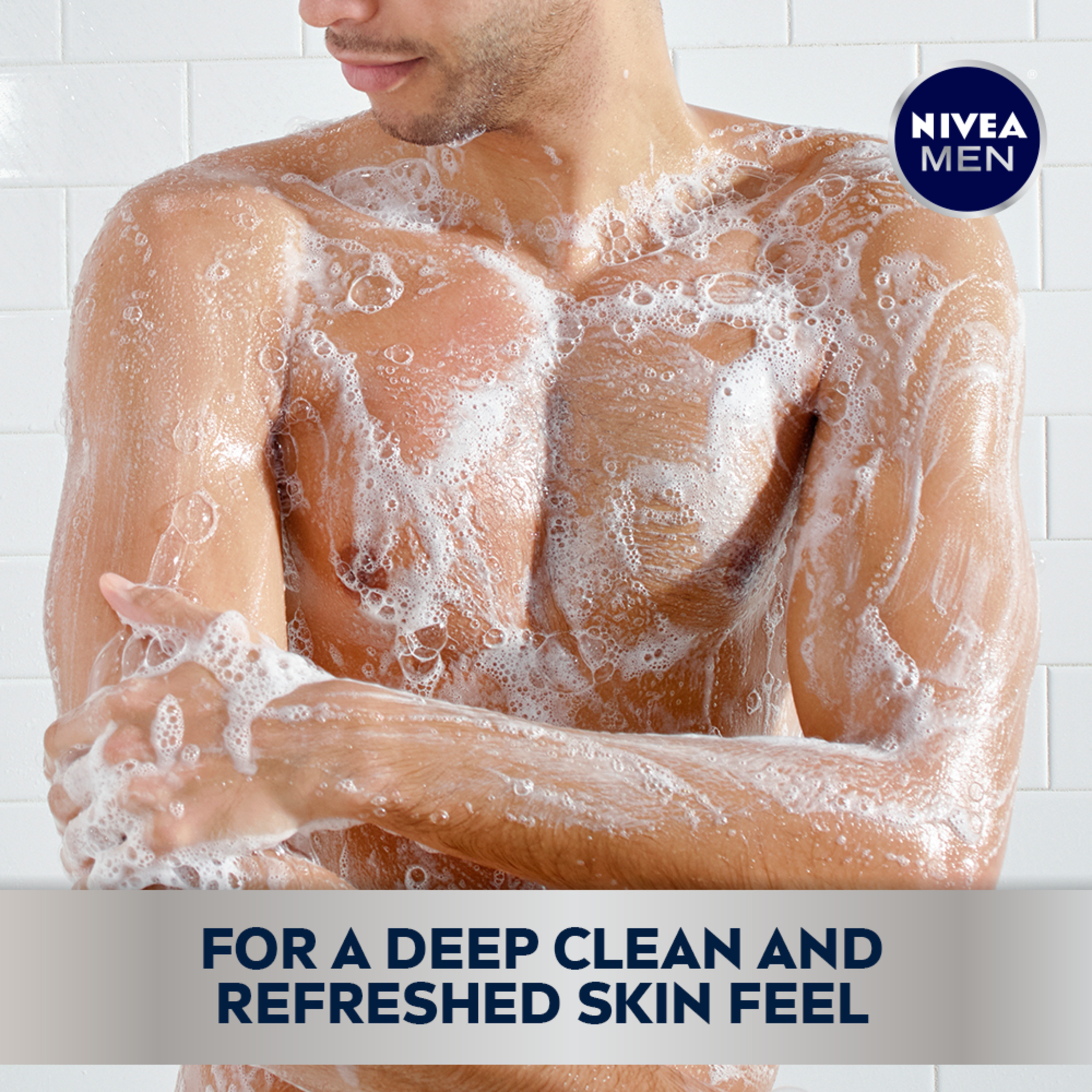 NIVEA MEN DEEP Active Clean Charcoal Body Wash, 16.9 Fl Oz Bottle - image 4 of 6
