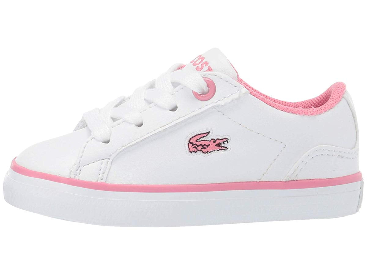 lacoste lerond pink and white