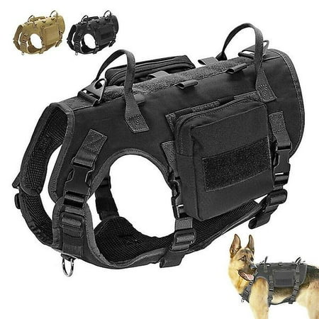Military Tactical K9 Training +side Bags Molle Vest Large Black Tan ...