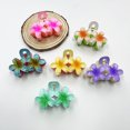 thumbnail image 4 of Pinzas en forma de garra para el pelo de flor de Color caramelo para mujer, Clip de tiburón degradado grande y dulce, pinza para el pelo, pasadores, a, 4 of 5