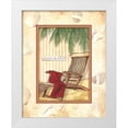 thumbnail image 3 of Andrea Laliberte 12x14 White Modern Wood Framed Wall Art Titled - Parasol Club II, 3 of 5