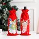 thumbnail image 3 of Bolsa de regalo para botella de vino tinto con pintura de diamantes DIY de Navidad, decoración de Navidad, Santa Claus, alce, bolsa de tela bordada, 3 of 4