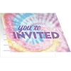 Creative Converting 350937 Tie Dye Party Youre Invited Invitations, 8 ct Bright Pastel, 5 x 4