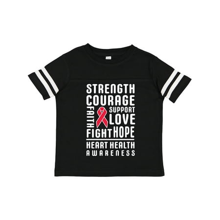 

Inktastic Heart Health Awareness Strength Courage Support Boys or Girls Toddler T-Shirt