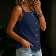 thumbnail image 4 of Fewfanhot Spring Tops for Women 2026 Trendy Ribbed Tank Tops Slim Fit Square Neck Sleeveless Shirts Slit Hem Summer Casual Basic Tanks, 4 of 7