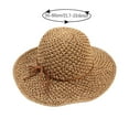 thumbnail image 3 of Sun Hat for Women Floppy Straw Wide Brim Summer Hats Foldable Packable UV Protection Gardening Beach Hats UPF 50+, 3 of 3