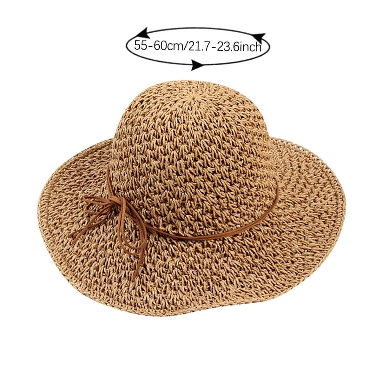 Women\'s Beach Sun Straw HatsUPF 50+ UV Sun Protection Wide Brim Khaki & Beige Sun Hats for Women, Wide Brim Beach Straw Hat for Women UPF  main image 2