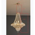 thumbnail image 2 of DENEST Modern French Empire Silver Electric Adjustable Crystal Pendant Chandelier, 2 of 17