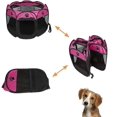 thumbnail image 3 of Pet Playpen, Foldable Dog Playpens, Portable Exercise Kennel Tent for Puppies/Dogs/Cats/Rabbits, Dog Play Tent with Removable Mesh Shade Cover for Tra, 3 of 5