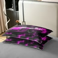 thumbnail image 4 of Racing Cotton Duvet Cover King, Men Pink Car Soft Bedding Set,Cool Speed Luxury Car Comforter Cover Bedding 3 Pieces (No Comforter),3D Square Cubes Quilt Cover,2 Pillowcases, 4 of 6