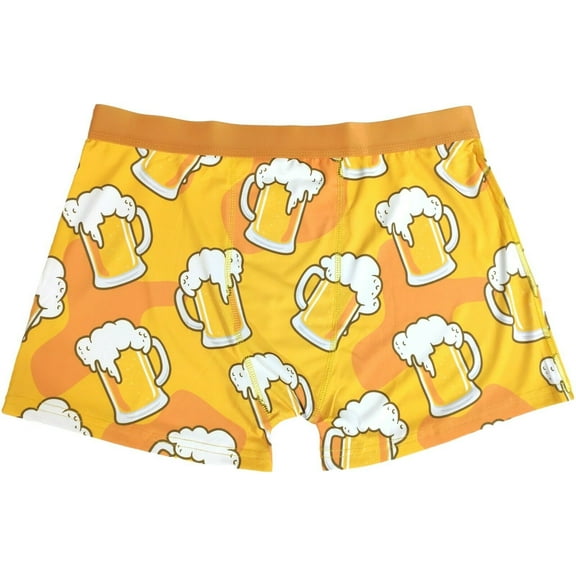 Funny Boxer Briefs for Men Beer Mugs All Over Novelty Fun Underwear