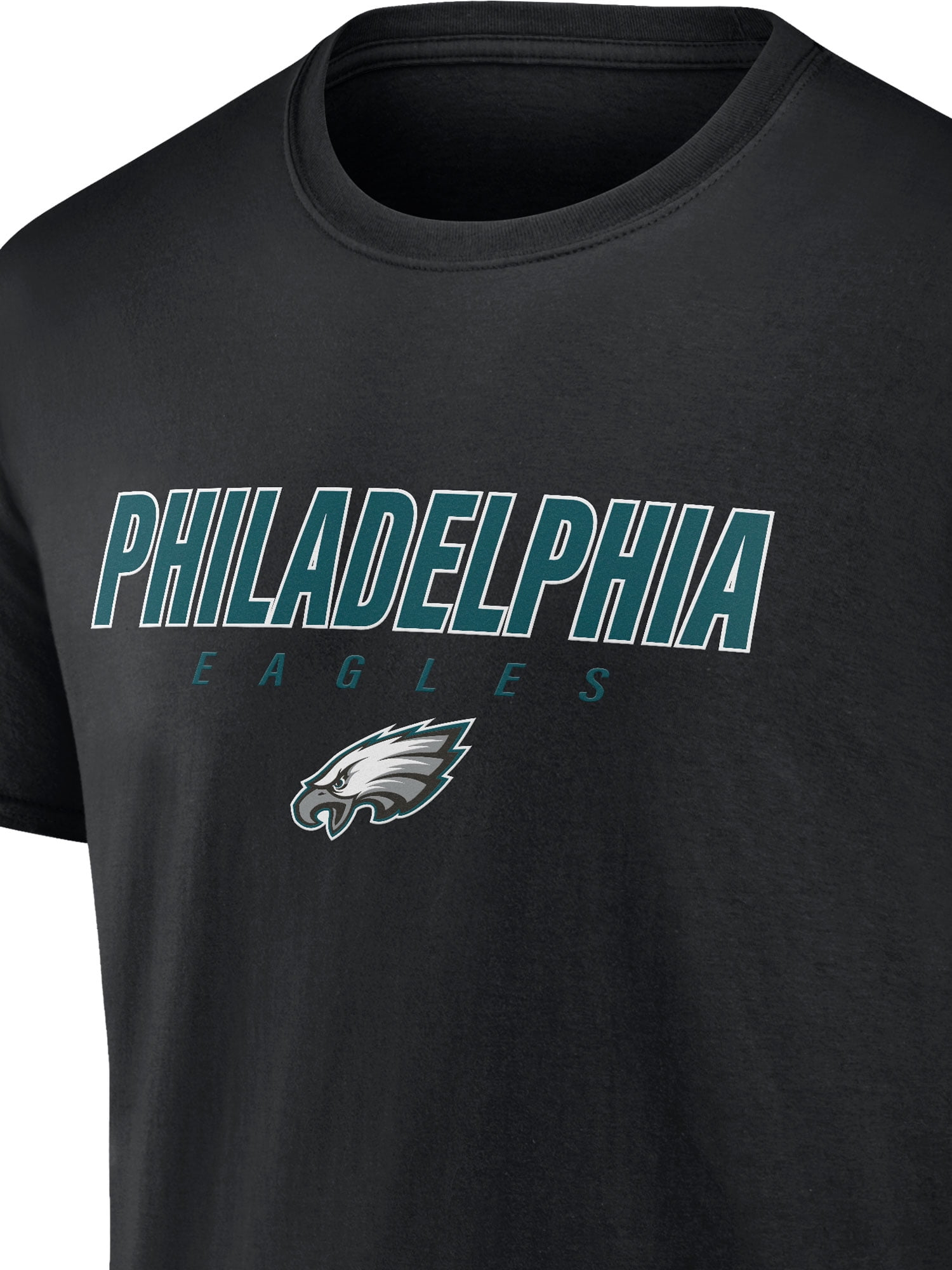NFL Philadelphia Eagles Men's Cotton Black Short Sleeve T-Shirt