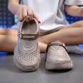 thumbnail image 2 of Rokment Mens Wide Width Orthopedic Clogs Garden Shoes with Back Straps and Arch Support Comfortable Closed Toe Open Back Walking Sandals Quick-Dry Casual Slippers Khaki Size 11, 2 of 6