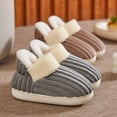 thumbnail image 6 of Dakaela Toddler Boys Girls House Slippers Kids Cozy Corduroy Plush Fuzzy Winter Shoes Memory Foam Indoor Outdoor Warm Walking Shoes Blue 8, 6 of 9