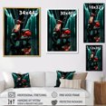 thumbnail image 4 of Designart "Neon Lit Scooter Serenity I" Scooter Floater Framed Wall Art Living Room, 4 of 5